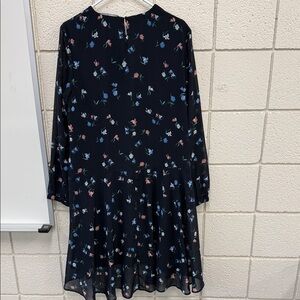 XL Vero Moda Black Midi Dress with Floral Print